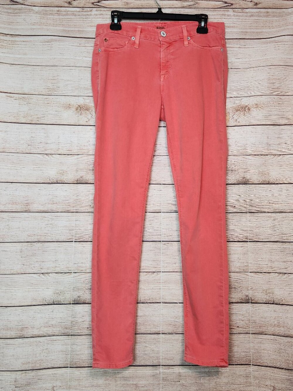 Hudson Jeans Women's 28 Nico Midrise Super Skinny Coral Pink Cherry Barbiecore
